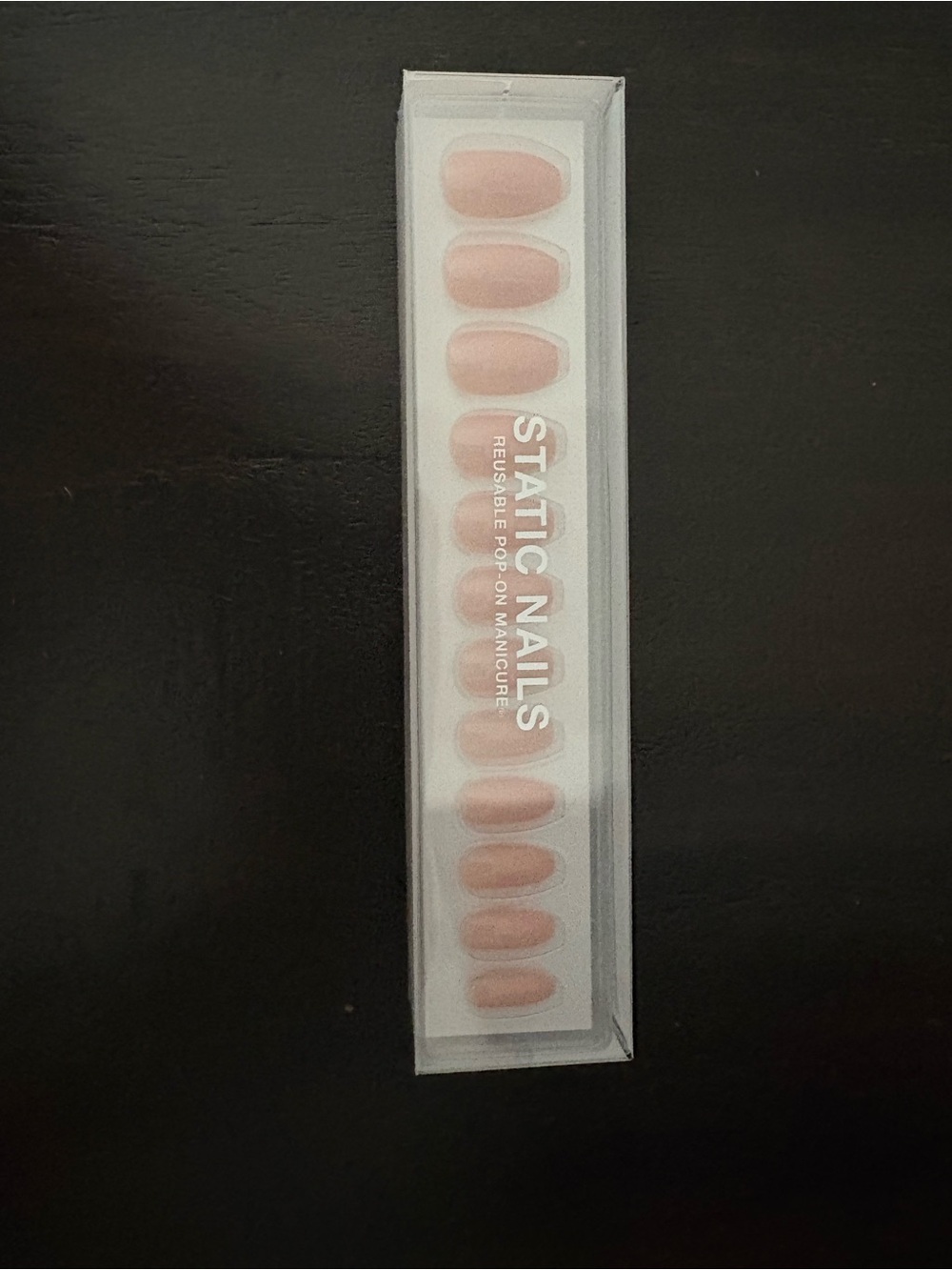 Static Nails Press-On Manicure - Nude Pink Reusable Set